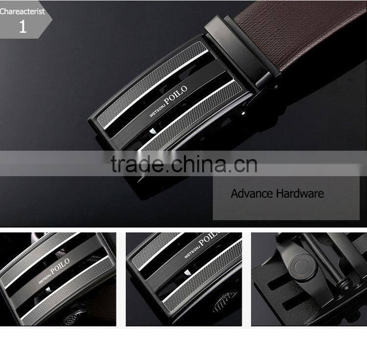Men luxury metal letters anti-allergy automatic buckle belt