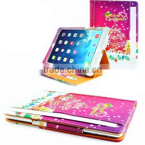 TAN LEATHER CASE FOR IPAD AIR 2,SMART LEATHER CASE FOR APPLE iPAD AIR 2 WITH SLEEP WAKE
