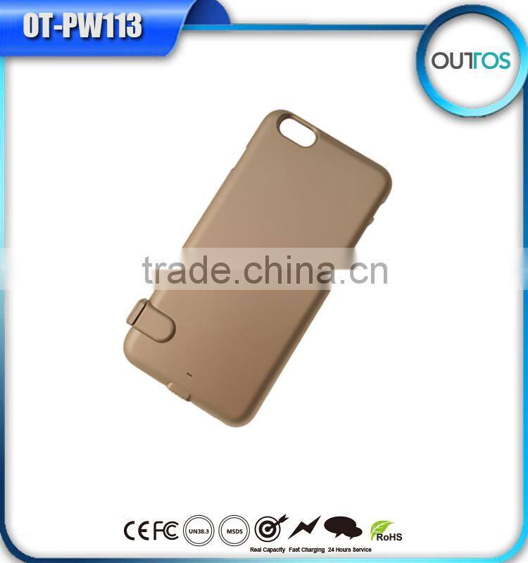 Qi wireless charging power bank 1500mah battery case for iphone 6