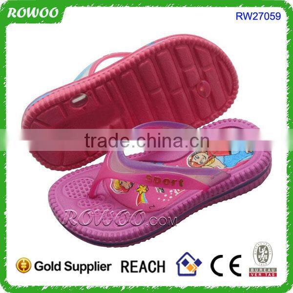 Kids cute cartoon slippers, soft flip flops cheap china wholesale