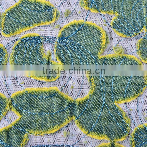 Girl dress latest applique lace trimming