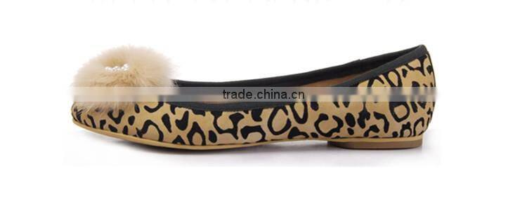 foldable soft flat shoes dance shoes with good quality and OEM ODM for woman leopard print