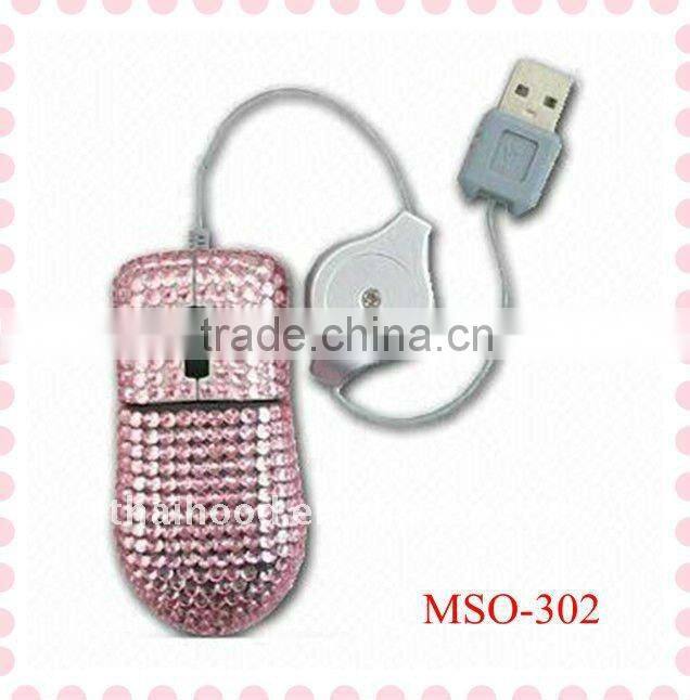 NEW! ctystal computer mouse wired logitech mouse