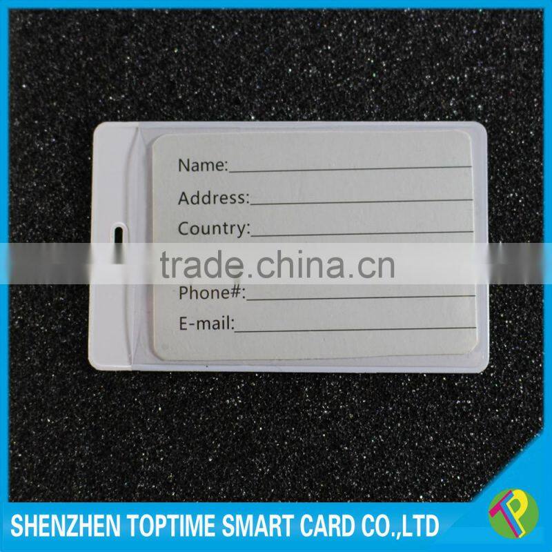 Custom PVC plastic Luggage tag