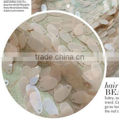 fish scale sequin fabric/sequin lace fabric/sequin dress fabric