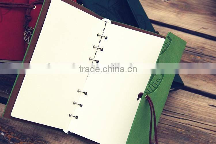 metal leaf decorating notebooks with 6 metal rings binder