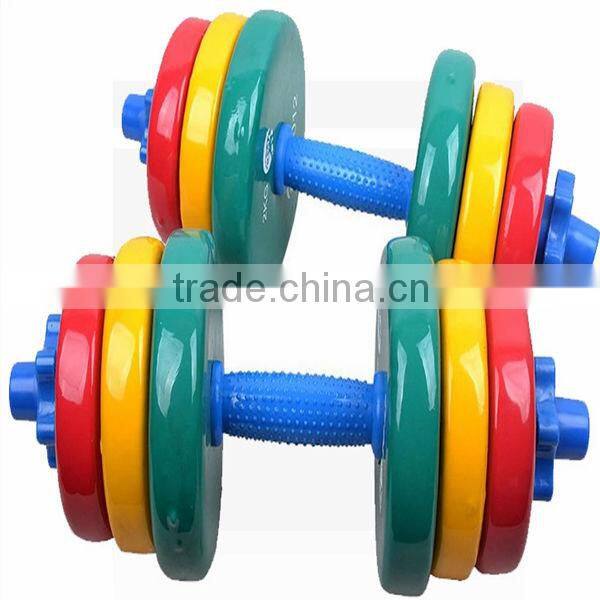 2015 Color vinyl dipped dumbbell Gym Free weights