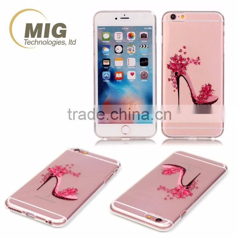 Fasion design Transparent TPU phone case , sample free mobile phone case for iphone 6/6S PLUS