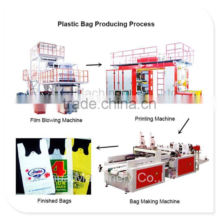 CE Certificate Double Color Striped Film Blowing Machine,Plastic mini film blowing machineSJ-50/FM650