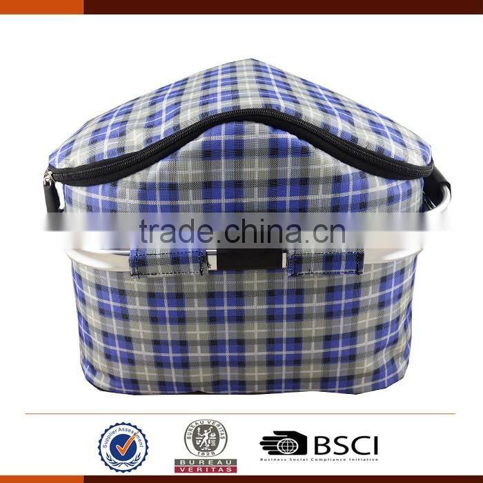 Customizable Insulated Cooler Basket Bag for Picnic