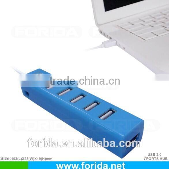 Rectangle 2.0 version USB 7 port multi hub