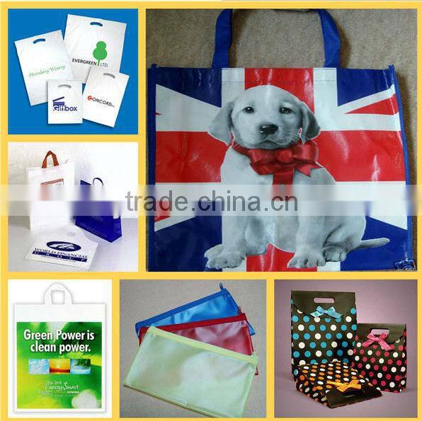 LDPE printed square bottom plastic bags