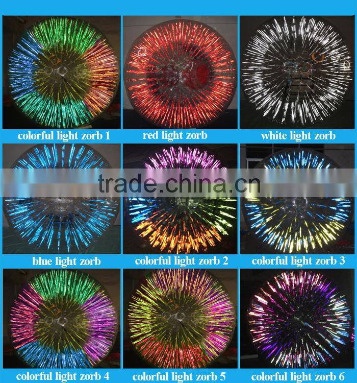 Best selling light zorb balls,light human hamster balls,light zorbing prices