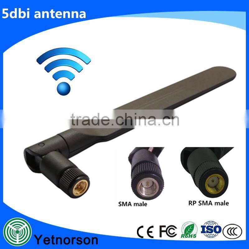 High gain 5dbi 2.4ghz wifi antenna with SMA male connector
