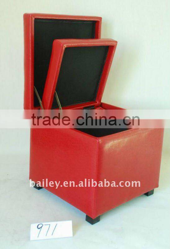 ottoman leather footstool