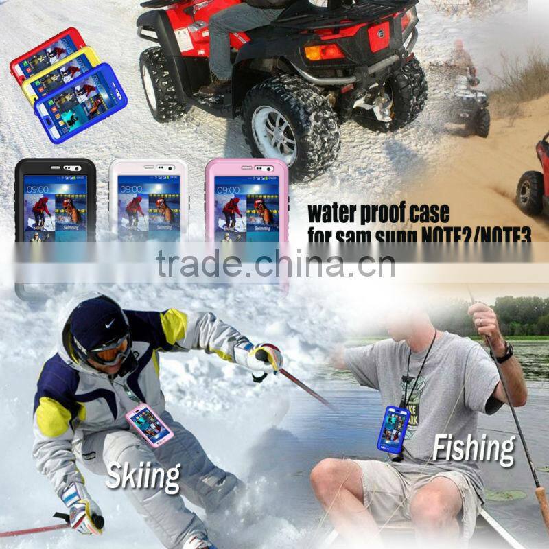 For Samsung Compatible Brand and PC + Silicone Material universal waterproof case for Samsung galaxy note3