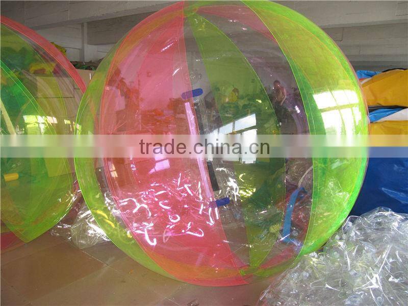 Attractive Colorful PVC/TPU water sphere inflatable water walking ball for sale
