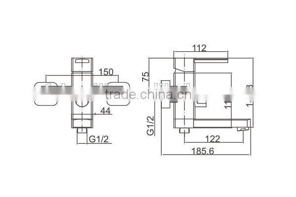 Wall mounted bathroom european shower faucet 12A-102