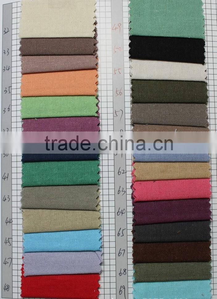 Solid Color Cotton Linen Fabric for Garment