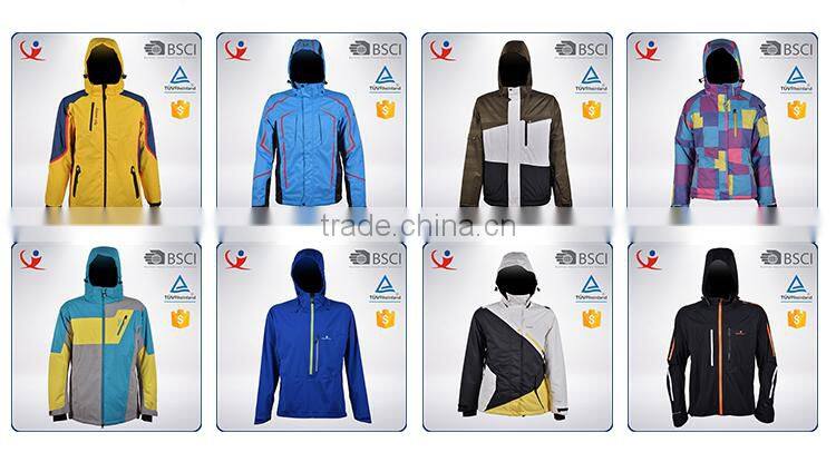 Fashion winter windproof waterproof nylon colorful jacket ski woman