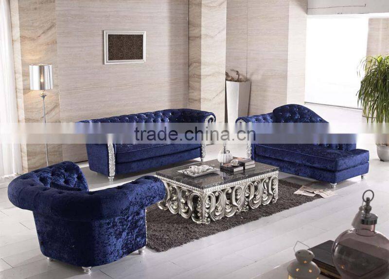 neoclassical foil furniture fabric chesterfield design sofa AL191