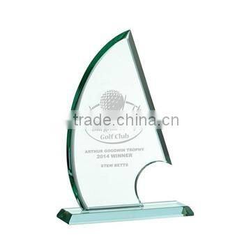 Glass ship awards clear boat awards for souvenirs