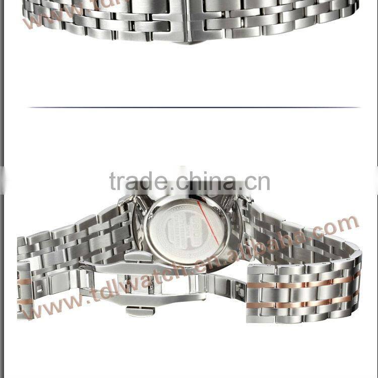 Stainless steel wrist watch sapphire glass ultra thin watch