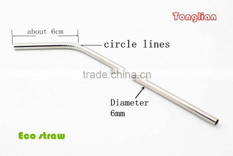 Dia 6mm L 8.5" Stainless Steel Drinking Straw 4 with 1 brush packed in new design blister card