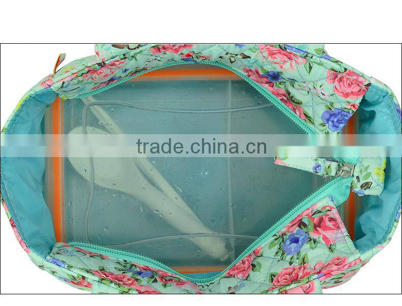 High quality waterproof polyester material fancy fashion lunch bag women