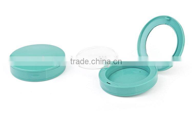 Flat multi-layer sky blue pressed powder package