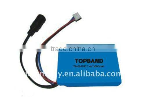 New Lithium polymer Toy battery 7.4V3000mAh TB-884765
