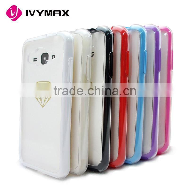 High quality hybrid armor combo case for Samsung galaxy j3 transparent pc covers