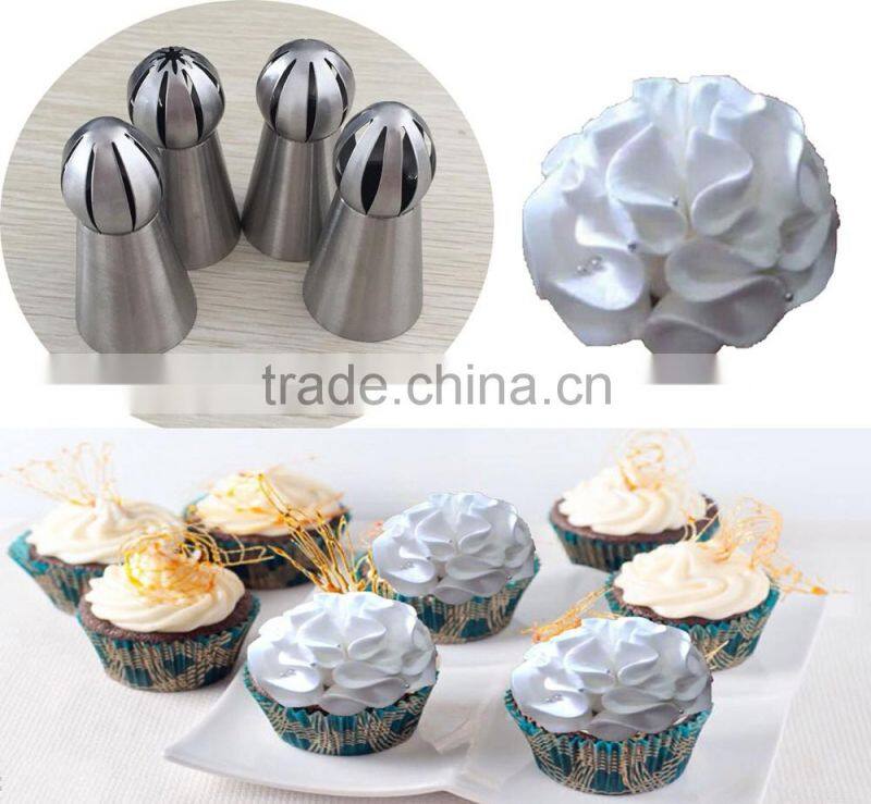 Hot sales New design russian sphere ball Icing piping tips stainless steel cake decorating nozzles