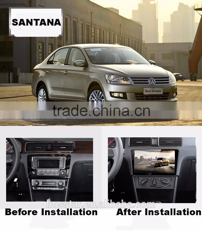 Android car dvd radio stereo with HD touch screen 1024x600 for NEW SANTANA A9 chip car dvd WIFI 3G 16GB Flash 2013 2014 2015