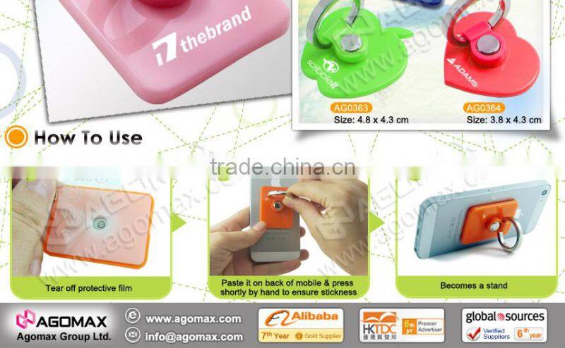 Small MOQ popular gift portable metal phone finger ring stand