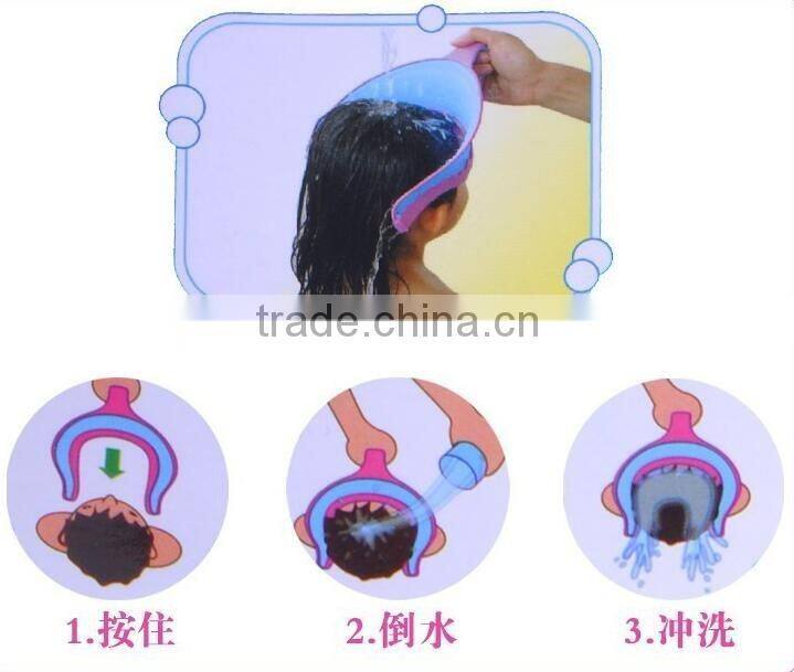 High quality adjustable baby Shower cap/baby shampoo hats/shower cap