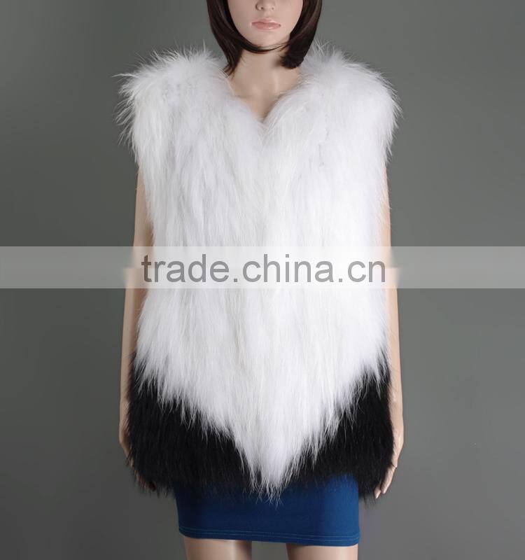 Ladies winter raccoon fur shawl KZ150065