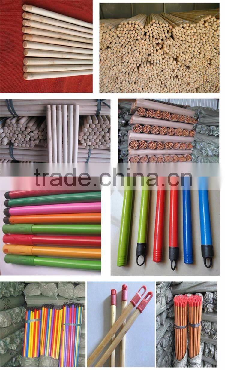 Offer varnished threated and pvc coated mop handle