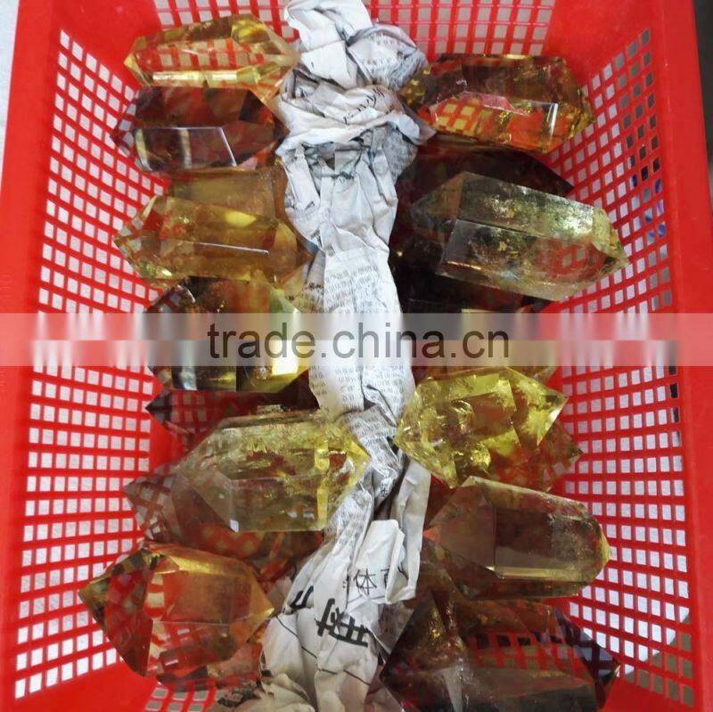 wholesale natural rock polished citrine quartz points for sale