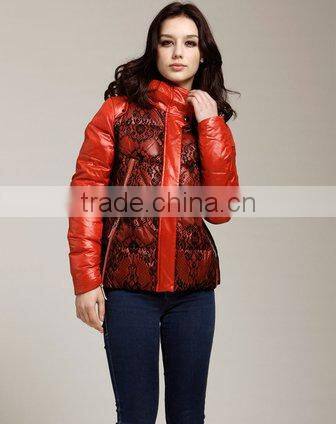 lace fabric laminated with release paper thansfer coating fabric for down jacket