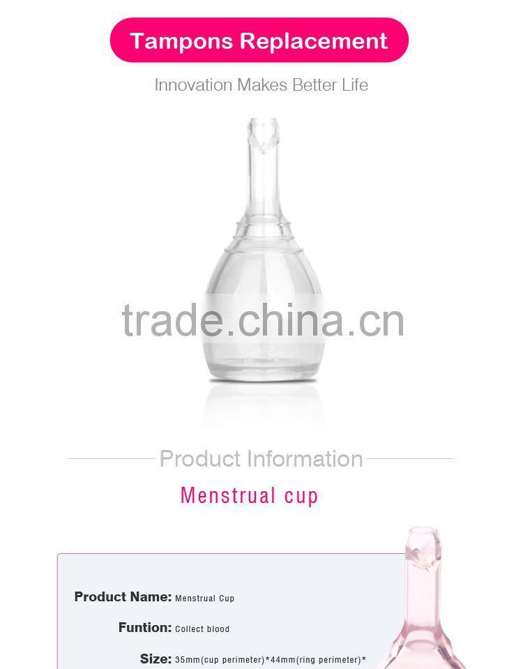 reusable women feminine hygiene care menstruation period cup