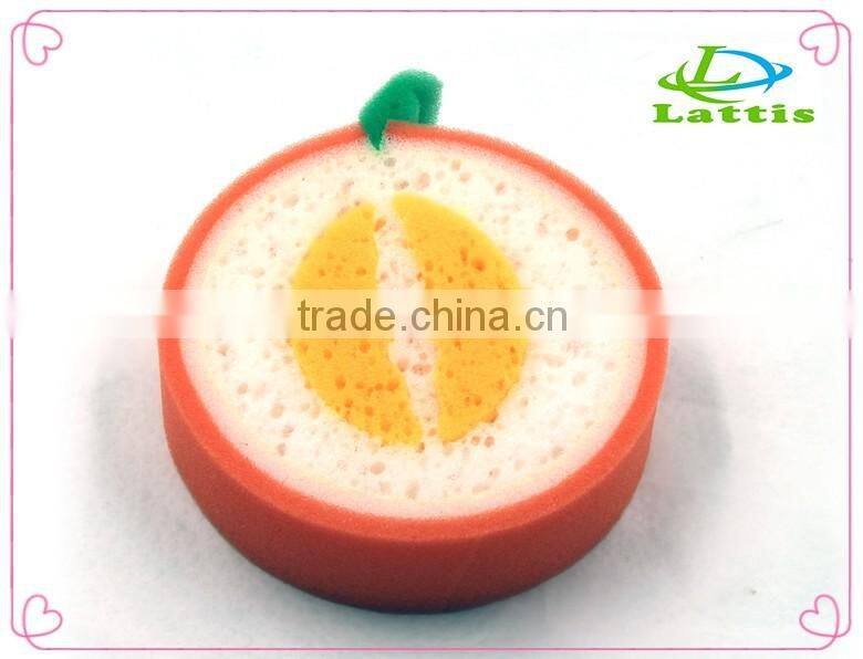Natural kids baby cartoon shape bath cellulose sponge