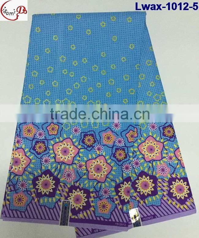 Lwax-1012-9 royal blue African Jacquard style cheap wholesale african wax print fabric