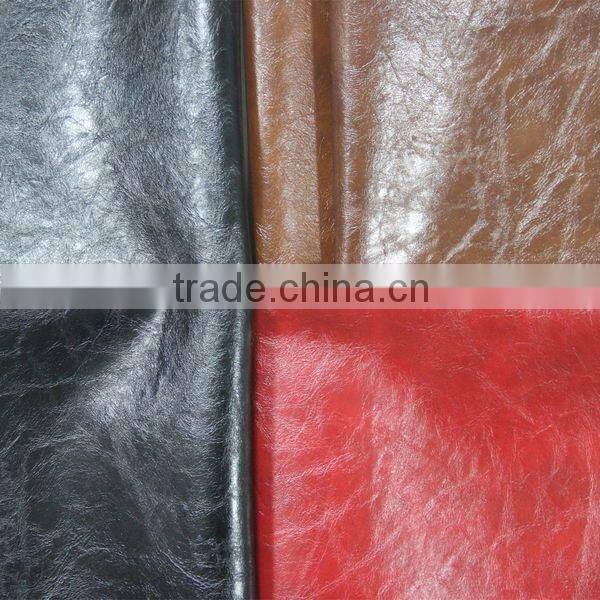Waxy design PVC leather material for sofa leather cover usage