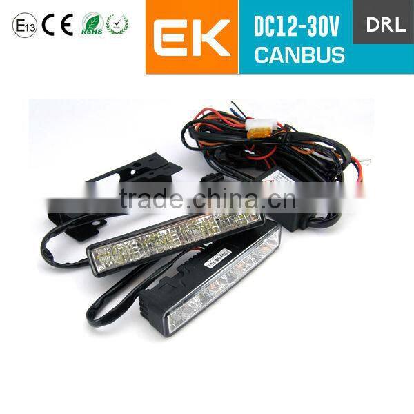 DRL LED Full Aluminum Housing 6 LEDs 12W E-Mark