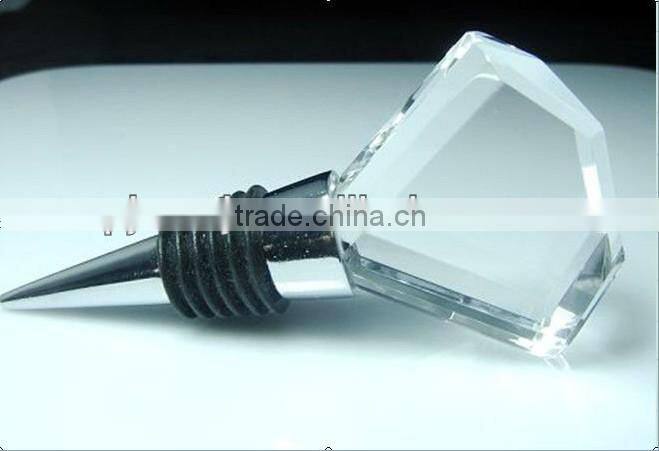 crystal red heart shaped wine stopper for decoration CS-005