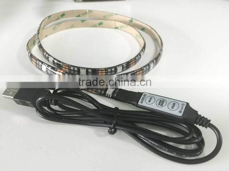 5050 rgb led strip for tv setback high quality 60 leds/m apply to TV set usb ports