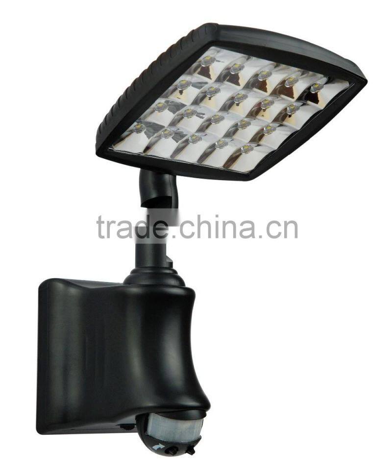 Singapore, Battery powered Solar Wall Light with Infrare Sensor, compact exterior wall Luminaire powered by solar energy
