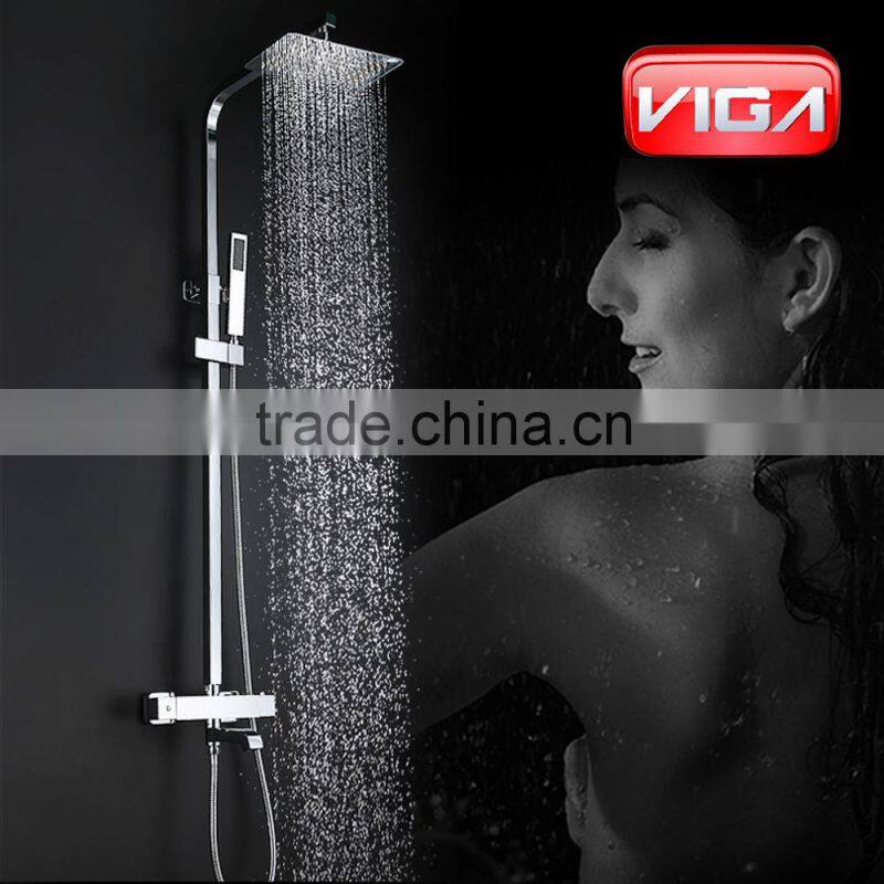 Thermostatic bathroom shower set round shower column European shower faucet