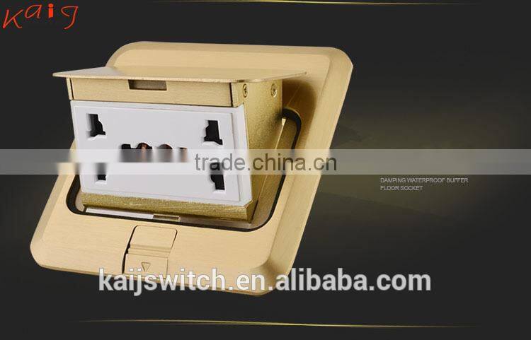 86 style waterproof multi electrical floor sockets with 6 & 5 pin and cover